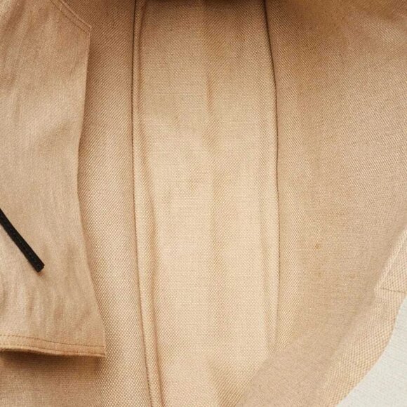 Yves Saint Laurent Natural Linen And Leather Rive Gauche Tote Bag - Picture 7 of 9